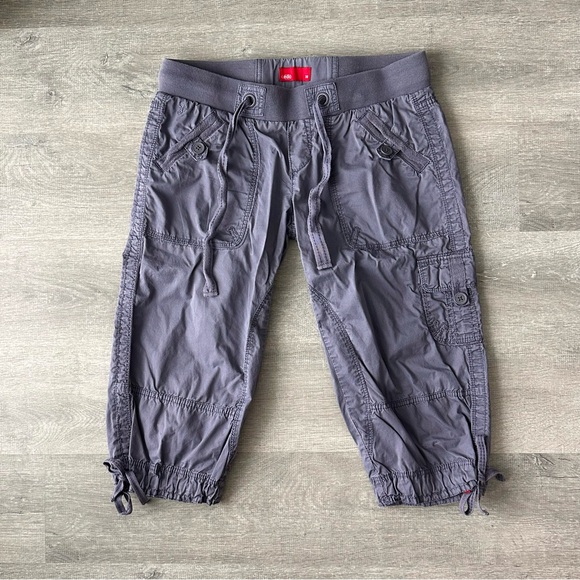 Edc Pants - Y2K edc purple low rise cargo capris